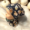 Mütze und Loop Set Kinder Waldtiere Kürbisse Mütze Jersey Schal