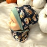 Mütze und Loop Set Kinder Waldtiere Kürbisse Mütze Jersey Schal