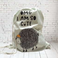 Rucksack Turnbeutel Stoffbeutel OMG Cute Schaf