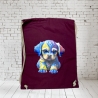 Rucksack Turnbeutel Stoffbeutel Hund Bordeaux