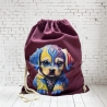 Rucksack Turnbeutel Stoffbeutel Hund Bordeaux