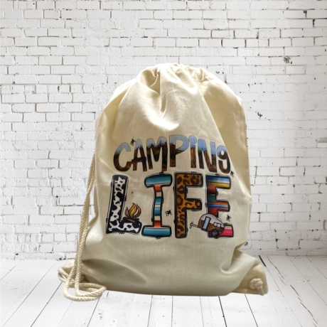Rucksack Turnbeutel Stoffbeutel Camping Life