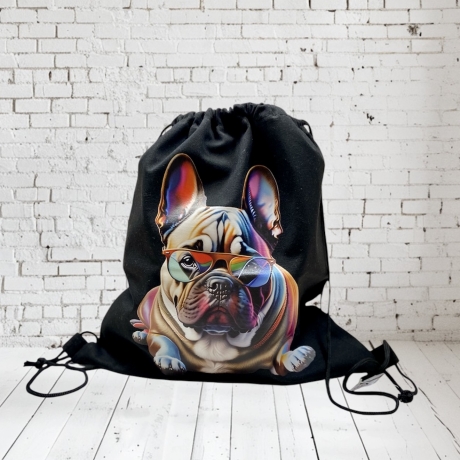 Rucksack Turnbeutel Stoffbeutel Cool Bulldog Hund