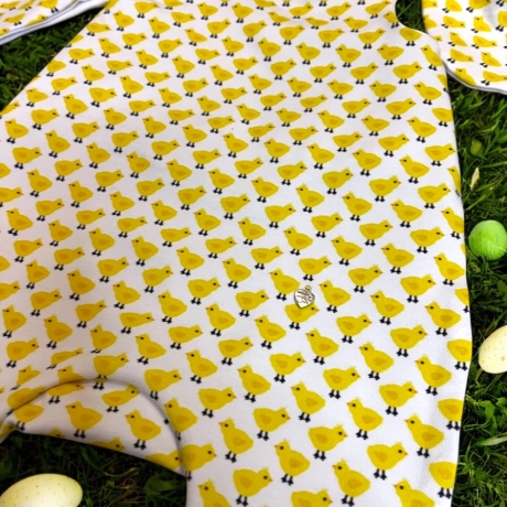 Ostern Babystrampler Küken Strampler ohne Fuß Geschenkset Mütze