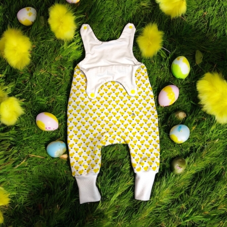 Ostern Babystrampler Küken Strampler ohne Fuß Geschenkset Mütze