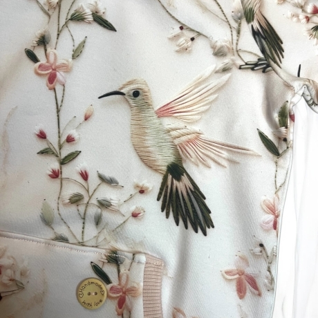Kapuzenpullover Frühling Mädchen Sweatshirt mit Kapuze Kolibri 
