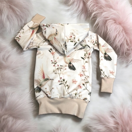 Kapuzenpullover Frühling Mädchen Sweatshirt mit Kapuze Kolibri 