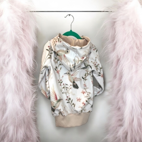 Kapuzenpullover Frühling Mädchen Sweatshirt mit Kapuze Kolibri 