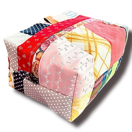 Einzigartige Patchwork Kosmetiktasche Handmade im Allgäu