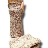 Handgestrickte Arm Stulpen „Alura“ – Seide, Wolle & Kaschmir