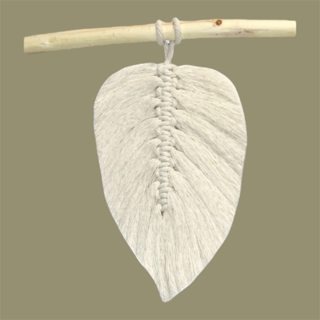 Makramee Blatt-Deko – Handgefertigt im Allgäu