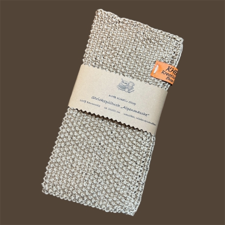 Handgestricktes Spültuch aus Baumwolle, aus dem Allgäu