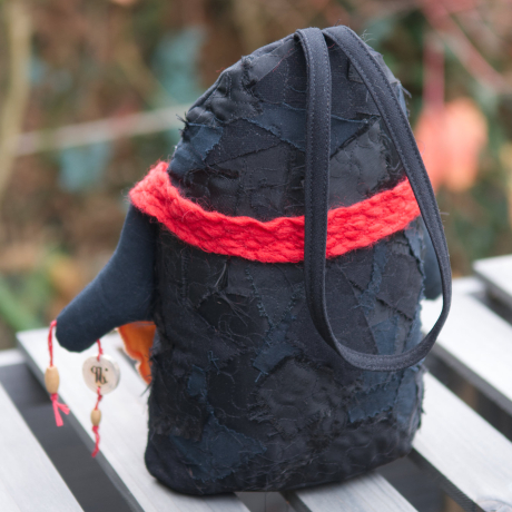 UPCYCLING Türstopper Pinguin mit Trageschlaufe