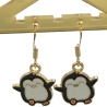 Pinguin Ohrringe Emaille Edelstahl Ohrhänger