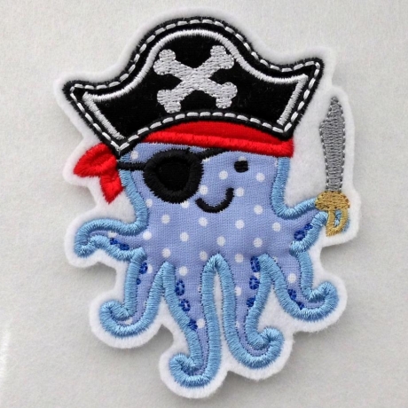 Aufnäher/Applikation - Piraten Krake