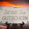 Holzkarte für Gutschein / Zeit statt Zeug