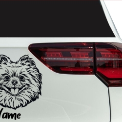 Aufkleber Hund Pomeranian