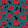 VORBESTELLUNG Poppies petrol Modal Lillestoff