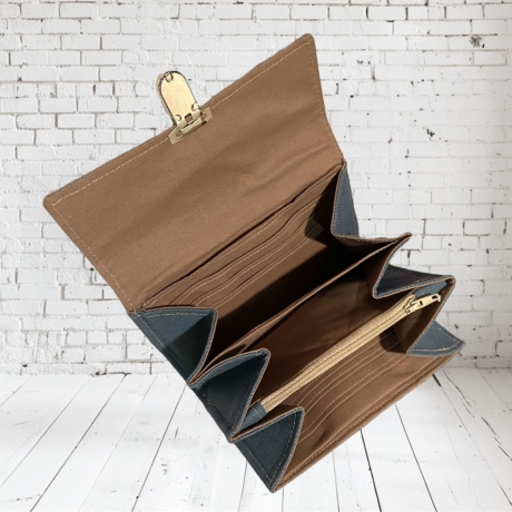 Portemonnaie Naturally XL petrol ‍Geldbörse Brieftasche