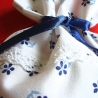 Lavendelsäckchen♥weiß♥blaue Streublümchen♥von Hobbyhaus