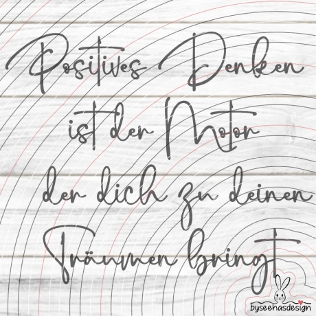 Positives Denken Plotterdatei SVG DXF