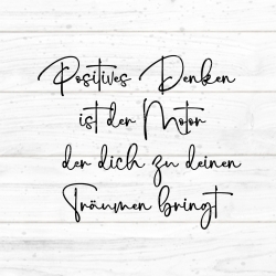 Positives Denken Plotterdatei SVG DXF FCM