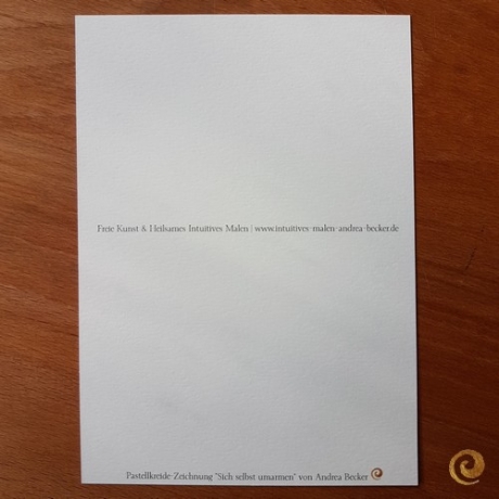 Postkarte Sich selbst in den Arm zu nehmen ...