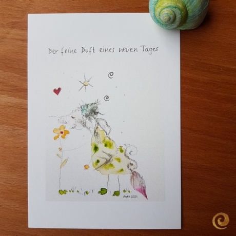 Postkarte Der feine Duft eines neuen Tages