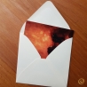 Quadratische Postkarte Die Wölfin mit Umschlag