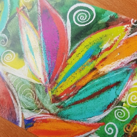Bunte Postkarte Fülle