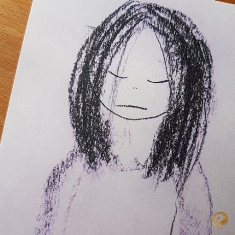 Postkarte Sich selbst in den Arm zu nehmen ...