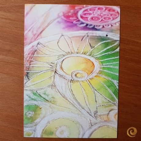 Postkarte Sonnenblume