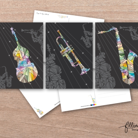 Postkarten-Set Jazztrilogie -DIE BAND-