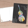 Postkarte/Mini-Poster: Jazztrilogie Kontrabass | Musiker