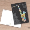 Postkarte/Mini-Poster: Jazztrilogie Saxophon | Musiker