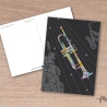 Postkarte/Mini-Poster: Jazztrilogie Trompete | Musiker