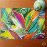 Bunte Postkarte Fülle