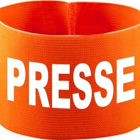 gummielastische Armbinde 10 cm bedruckt mit PRESSE