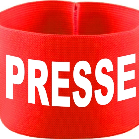 gummielastische Armbinde 10 cm bedruckt mit PRESSE