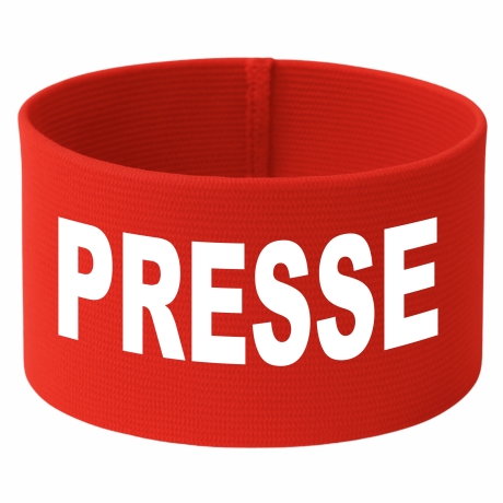 gummielastische Armbinde 10 cm bedruckt mit PRESSE