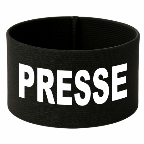 gummielastische Armbinde 10 cm bedruckt mit PRESSE
