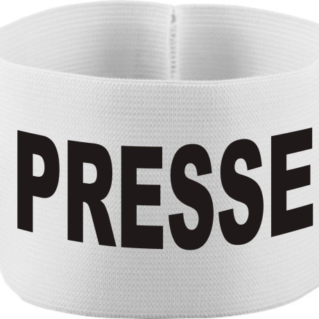 gummielastische Armbinde 10 cm bedruckt mit PRESSE