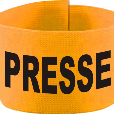 Klett-Armbinde 10 cm Höhe bedruckt mit PRESSE