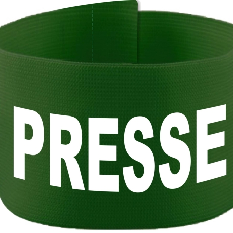 Klett-Armbinde 10 cm Höhe bedruckt mit PRESSE