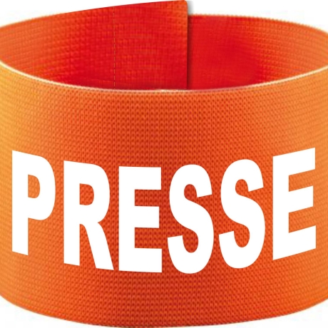 Klett-Armbinde 10 cm Höhe bedruckt mit PRESSE