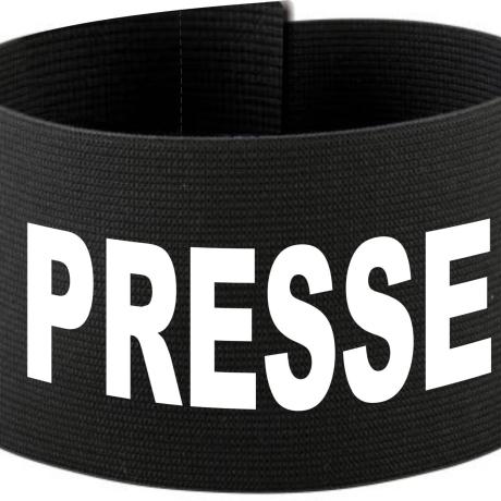 Klett-Armbinde 10 cm Höhe bedruckt mit PRESSE