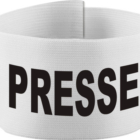 Klett-Armbinde 10 cm Höhe bedruckt mit PRESSE
