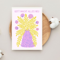 Grußkarte Gott macht alles neu 2026 -nachhaltig gedruckt