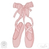 Ballettschuhe Stickdatei – Zartes Motiv für kleine Tänzerinnen