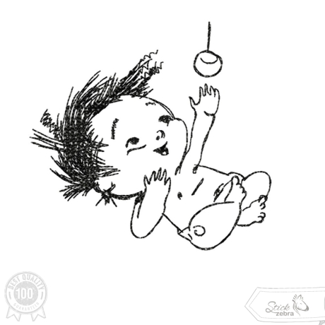 Baby Stickdatei – Süßes Motiv mit Spielzeug für Geschenkideen